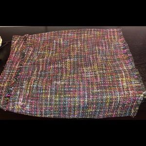 H&M multicolor tweed skirt, size 2, excellent